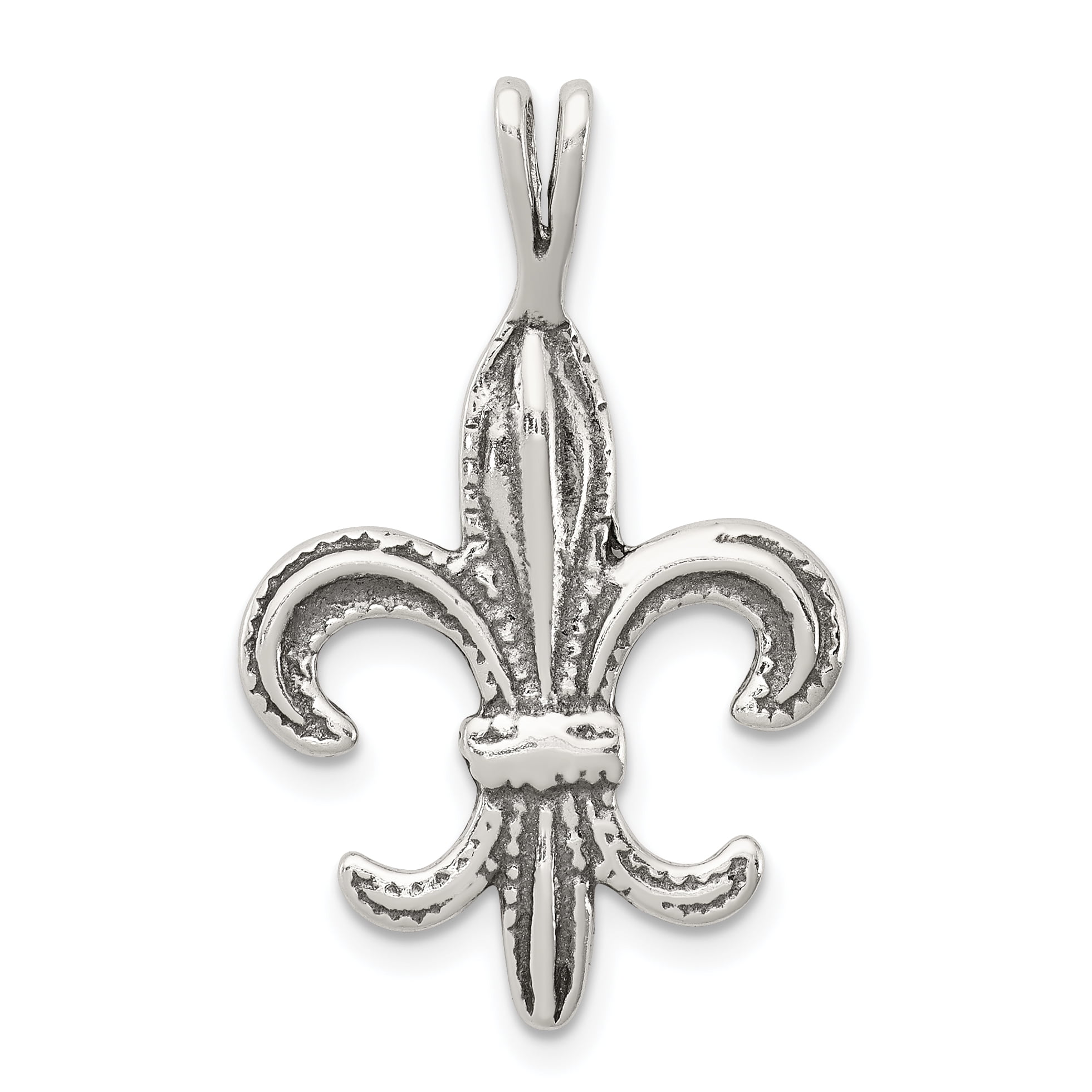 925 Sterling Silver Fleur-de-Lis Charm Pendant