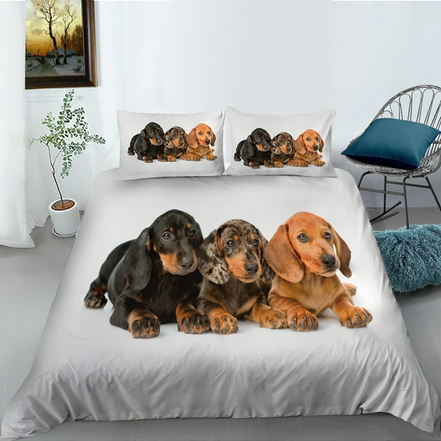 Cats Duvet Cover Set Dogs Home Bedclothes Pets Bedding Covers Soft