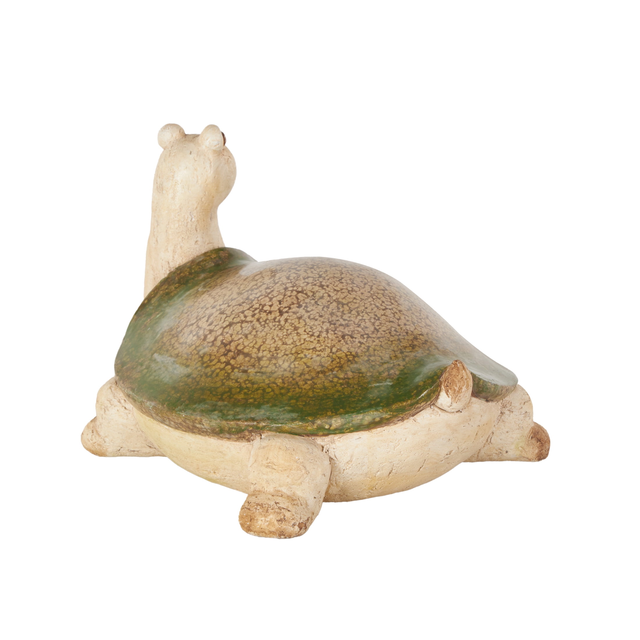 DecMode 8" Turtle Garden Sculpture with Green Shell