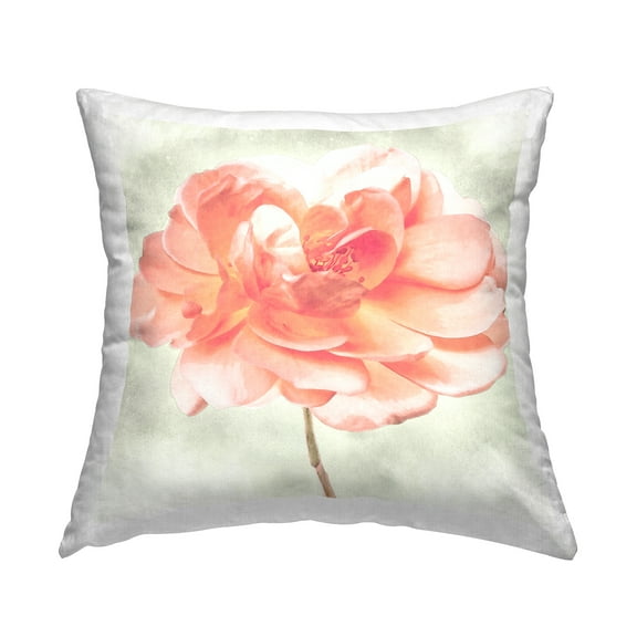 Stupell Industries Pink Blooming Blossom Decorative Printed Throw Pillow, 18 x 18