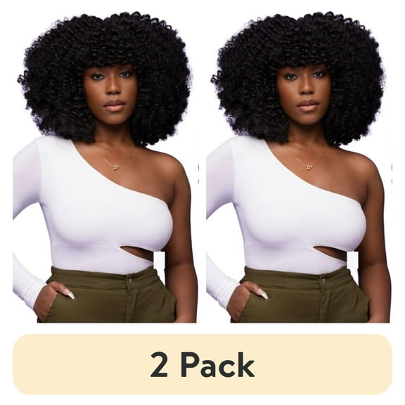 (2 pack) Darling Flexi Rod Curls Crochet Hair 2X Pack, 14 inch, #1B, Female, Adult