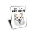 thumbnail image 3 of American Eskimo Dog Welcome To Personalized Aluminum Metal Decor Sign - 10x14 inches, 3 of 4