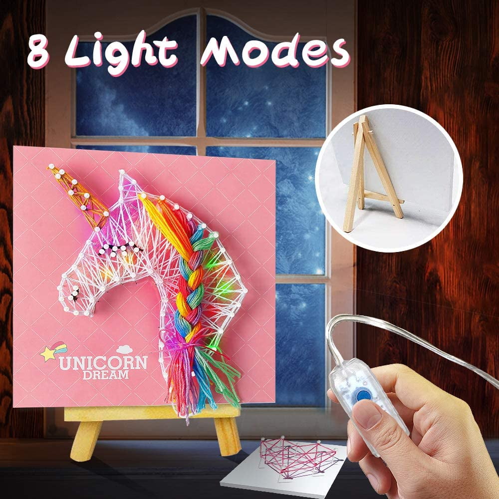 String Art Kit Girls Art Set - Flower, Heart, Rainbow, Unicorn Bedroom –  WoodArtSupply