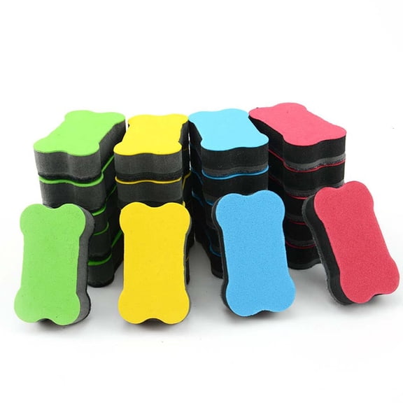 Ywmsfl 24 Pack Bone Magnetic Whiteboard Dry Erasers Marker Cleaner Wipe for Home Classr