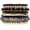 3. Black, variant on Multi-colored elastic beaded stackable bracelet - multi-layered beaded bangle, fashionable and versatile.