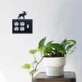 thumbnail image 2 of Village Wrought Iron EOO-19 Moose Double Outlet Cover- Black, 2 of 2