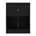 thumbnail image 5 of Tvilum Studio 1 Drawer and 1 Shelf Bedroom Nightstand for Adults, Black, 5 of 20