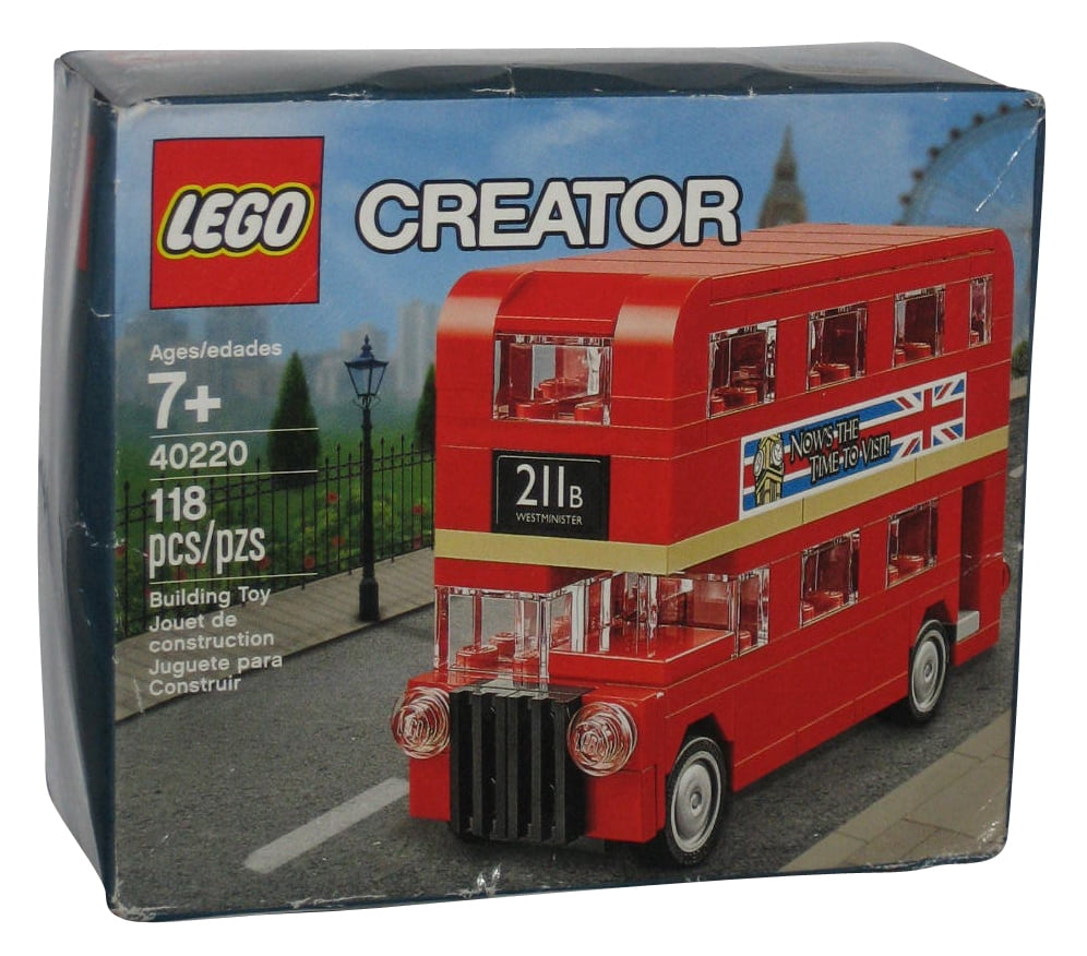 kul Forholdsvis Geologi LEGO Creator Double Decker London Bus Building Toy Set 40220 - Walmart.com
