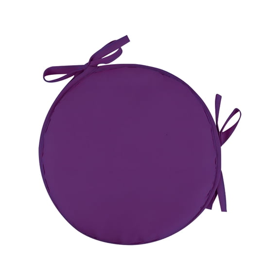 XIBUFE Set of 2 Round Patio Chair Cushions, 12 Inch Purple Bistro Seat Pads with Ties for Dining, Kitchen & Garden Stools