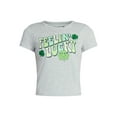 thumbnail image 3 of St. Patrick's Day Women's Feel Lucky Graphic Tee with Short Sleeves, Sizes XXS-XXL, 3 of 5