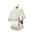 thumbnail image 4 of Kurt Adler White Birdhouse w/ Cardinals Holiday Ornament Set (2 Pack), 4 of 6