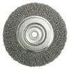 Radnor 6'' X 5/8'' - 1/2'' Carbon Steel Crimped Wire Wheel Brush For Use On Bench And Die Grinders