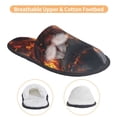 thumbnail image 3 of Balery Western Fire Cowboy Pantuflas de Casa de Felpa Silenciosas con Diseño Estampado, Zapatillas Cómodas Antideslizantes de Algodón para Interior-Medium, 3 of 8