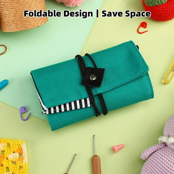 suyin Empty Storage Bag Foldable Crochet Storage Bag Knitting Needle Bag Sewing Tools