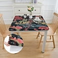 thumbnail image 2 of Acheng Oriental Architecture Flowers Pagodas Square Fitted Table Cloths 100% Polyester Fiber 52*52, 2 of 8