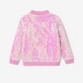 thumbnail image 3 of Disney Princess Toddler Girls Bomber Jacket Aurora Sequin Zip Up Lightweight Sweatshirts Sizes 3-6, 3 of 6