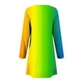 thumbnail image 5 of Jjayotai Women's Casual Long Sleeve T-shirt Dress, Knee Length Loose Dresses, Flowy Swing Dress Multicolor L, 5 of 5