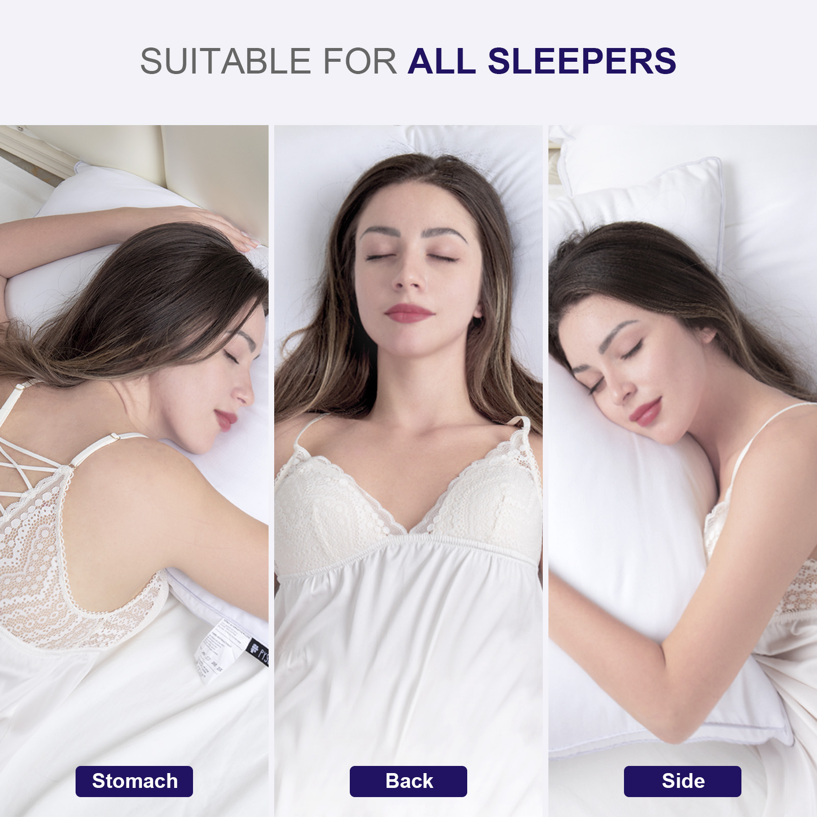 SORMAG 2-Pack Queen Bed Pillows, Down Alternative, White photo 4