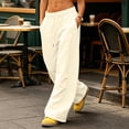 thumbnail image 4 of Sweatpants Women Zaewscy Women's Solid Color Loose-fitting Sweatpants High-waisted Wide-leg Casual Sweatpants Drawstring Elastic Waistband With Pockets., 4 of 7