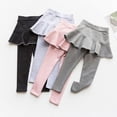 thumbnail image 3 of Girls Leggings with Ruffle Tutu Skirt Pants Kids Cotton Footless Tights 2-8 Years, 3 of 5