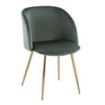 thumbnail image 6 of LumiSource Gold Metal, Sage Green Velvet Fran Chair - Set of 2, 6 of 10