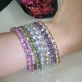 thumbnail image 3 of Silver Plated CZ Round 0.5 Carat Cubic Zircon Tennis Bracelet Jewelry for Women, 3 of 9