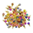 thumbnail image 5 of 100x Glass Bead Charms Daisy Flower Caps Floral Pendants for Jewelry Making, 5 of 8