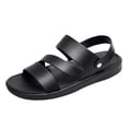 thumbnail image 2 of HobiBear Men's Brown Thong Sandals - Comfortable Indoor/Outdoor Beach Flip Flops, Slip-On Style, Sizes 7-16 2 of 6