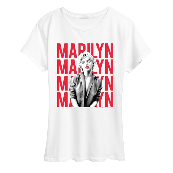 Marilyn Monroe - Stacked Name Short Sleeve Graphic T-Shirt