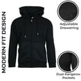 thumbnail image 2 of Men's Sherpa Lined Full Zip-Up Hoodie Sweatshirt (S-3XL), 2 of 6