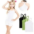 thumbnail image 5 of BRGZLK Toddler Kids Tank Tops Boys Girls Trendy Cute Solid Color Soft Sleeveless Cotton Bottom Camisoles 3-Pack Multicolor 8-9 Years, 5 of 8