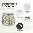 thumbnail image 5 of Disketp Vector Mexican Otomi Style Bright Print Women's Shorts Workout Shorts for Athletic Gym Running Shorts with Phone Pockets Small, 5 of 8