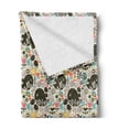 thumbnail image 2 of Art Soft Flannel Fleece Throw Blanket, Pattern with Birds Flowers and Geometrical Shapes for Children Hand Drawn Style, Cozy Plush for Indoor and Outdoor Use, 60" x 80", Multicolor, by Ambesonne, 2 of 5
