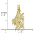 thumbnail image 4 of Solid 10K Yellow Gold #1 MOM Pendant - 20.7mm, 4 of 6