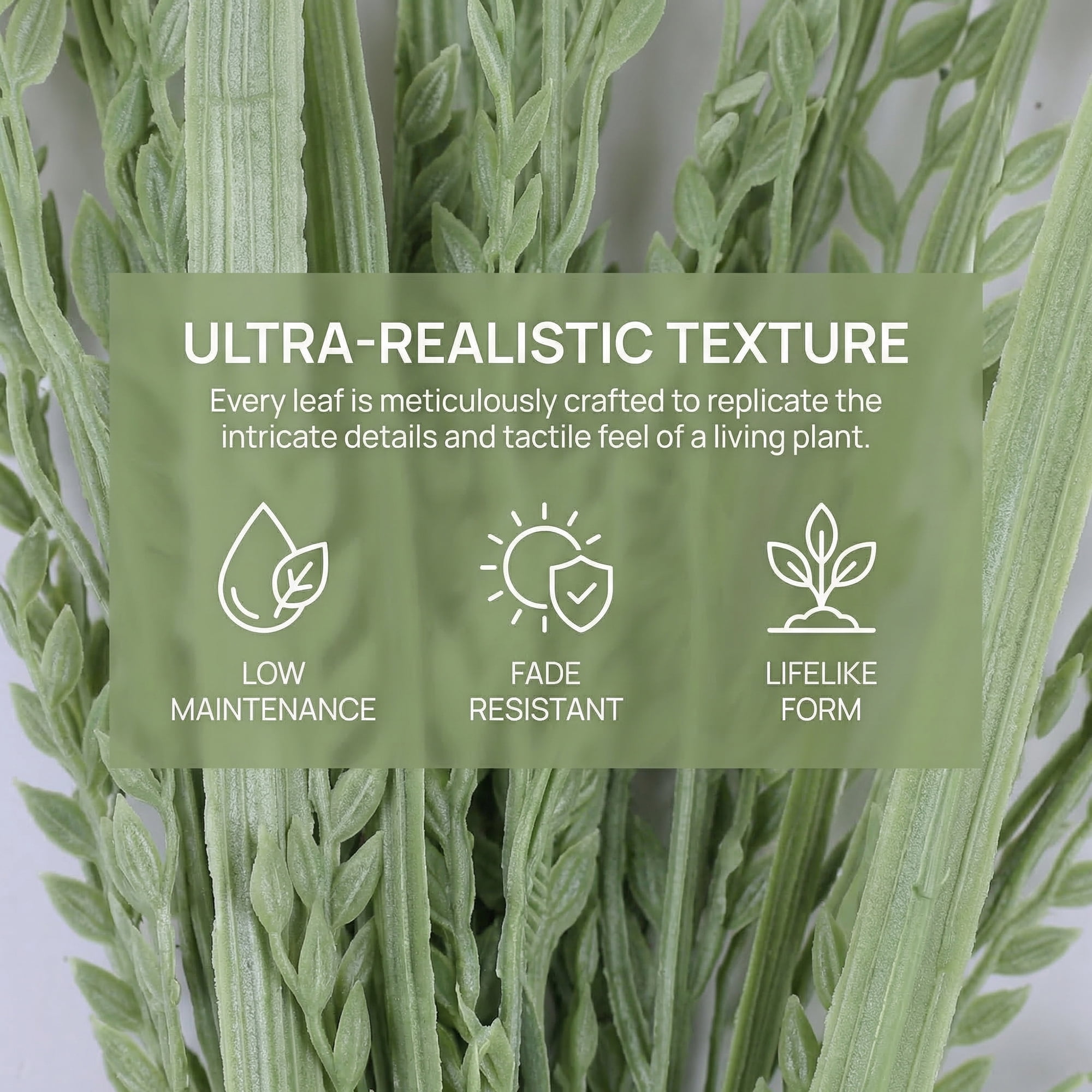 Unique Bargains 10Pcs Artificial Wheat Stems 15.7" Green