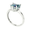 thumbnail image 2 of 2 ct Heart Cut Blue Moissanite Solitaire Engagement Ring for Women in 18K White Gold, 2 of 5