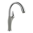 thumbnail image 1 of Artona Pull-Down Dual-Spray Kitchen Faucet - PVD Steel/Metallic Gray, 1 of 4