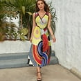 thumbnail image 3 of Rhythm Sonia Delaunay Ruffle Dress Fashion Boho Beach Long Dresses Female Party Printed Maxi Dress, 3 of 9