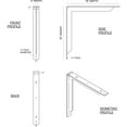 thumbnail image 2 of Ekena Millwork 2"W x 18"D x 18"H Stockport Bracket, Steel (4-Pack), 2 of 9
