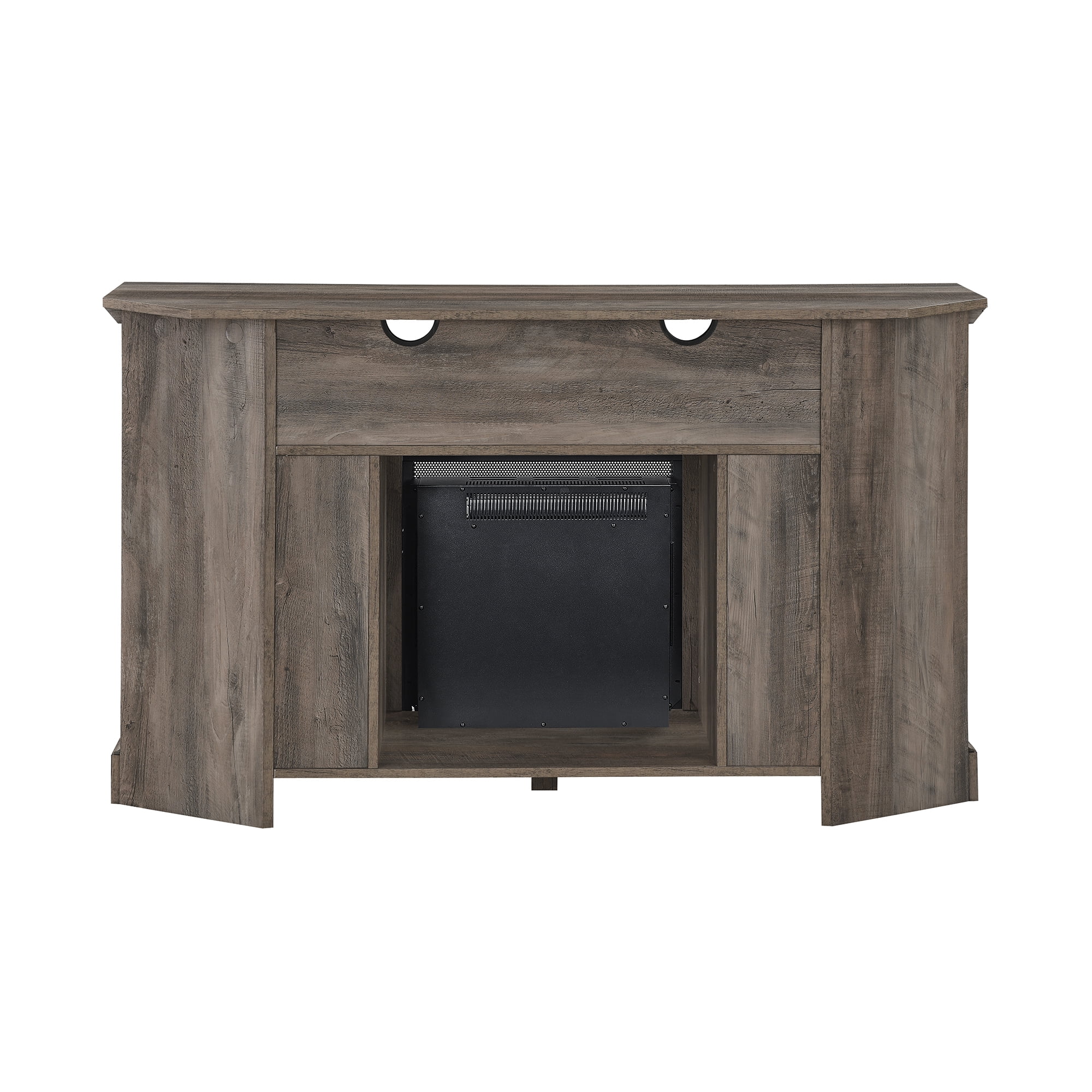Manor Park Coastal Corner Fireplace TV Stand for TVs up to 60", Grey Wash