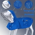 thumbnail image 6 of Waterproof Dog Raincoat, Adjustable Reflective Lightweight Pet Rain Clothes with Poncho Hood (X-Large, Blue), 6 of 7