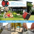 thumbnail image 2 of FELICON Folding Utility Cart Portable Rolling Crate Hand Truck Heavy Duty Plastic Telescoping Handle Collapsible Hidden Lid Swivel Wheels, 2 of 9