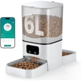 thumbnail image 4 of Automatic Cat Feeder 2 Cats, 6L/25 Cup Large Capacity Cat Food Dispenser with 2 Stainless Steel Bowls, 2.4G WiFi APP Timed Dry Food Feeder for Multiple Pets, Dual Power Supply, 10s Voice Recorder, 4 of 4