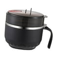 thumbnail image 5 of Speedy Ramen Cooker Noodles Bowl Portable with Handles Kitchen Tableware Serving Bowl Cereal Bowls Instant Noodle Bowls for Travel Home Dorm Black Double, 5 of 8