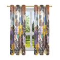 thumbnail image 7 of Yayeee Window Curtains Set of 2 for Living Room Light Filtering 63"x52", Colorful Flowers, 7 of 7