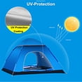 thumbnail image 2 of 2-4 Person Camping Tent Dome Tent for Family Tent Waterproof Windproof Backpacking Tent, Easy Setup Small Lightweight Tents for Hiking Beach Outdoor, 2 of 10