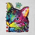 thumbnail image 5 of Wild Bobby, Dean Russo Cat Wearing a Crown Thinking Cat Crowned Cat Lover Men Premium Tri Blend Tee, Heather White, Medium, 5 of 5