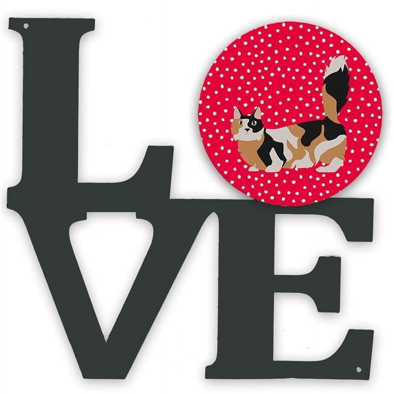 11.5 x 11.75 in. Munchkin No.3 Cat Love Metal Artwork Wall Decor