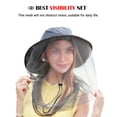 thumbnail image 3 of Protector Facial de Malla para Sombrero con Máscara Antimosquitos, IC ICLOVER, Abeja, Mosquito, Sombrero para el Sol Resistente a Insectos, Sombrero de Safari sin Protección UV para Viajar, Acampar, Gris, 3 of 12