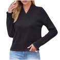 thumbnail image 2 of Puntoco Suéter Moda Mujer Manga Larga Casual Punto V-Cuello Blusa Suéter tops Navidad Liquidación Puntoco Puntoco-3241, 2 of 8
